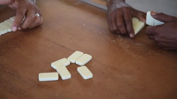 Salvador Bahia Brazil January 2021 People Playing Dominoes Board City — Stock Video