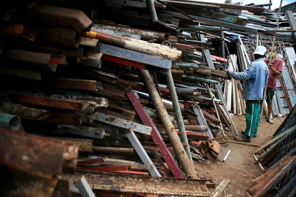 Salvador Bahia Brasilien Januar 2021 Eisen Und Metalldeponie Für Recycling — Stockfoto