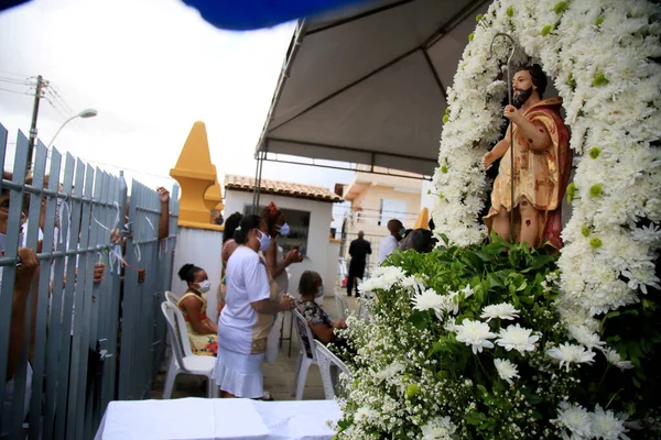 Salvador Bahia Brazil Ιανουαρίου 2021 Εικόνα Του Αγίου Καθολικού Αγίου — Φωτογραφία Αρχείου