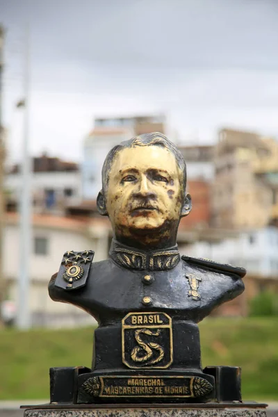 Salvador Bahia Brazil Februari 2021 Sculptuur Van Maarschalk Joao Batista — Stockfoto