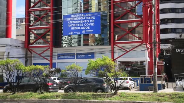 Salvador Bahia Brazil Februari 2021 Fältsjukhus För Behandling Personer Infekterade — Stockvideo