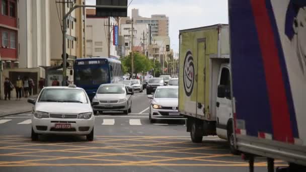 Salvador Bahia Brasil Fevereiro 2021 Circulação Veículos Trânsito Cidade Salvador — Vídeo de Stock