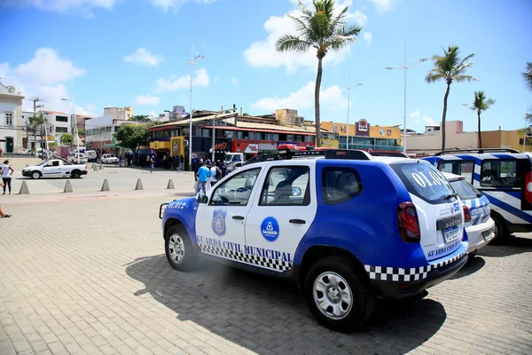Salvador Bahia Brasilien Februar 2021 Fahrzeuge Der Stadtgarde Bei Einem — Stockfoto