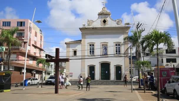 Salvador Bahia Brazil February 2021 View Church Nossa Senhora Conceicao — Stock video