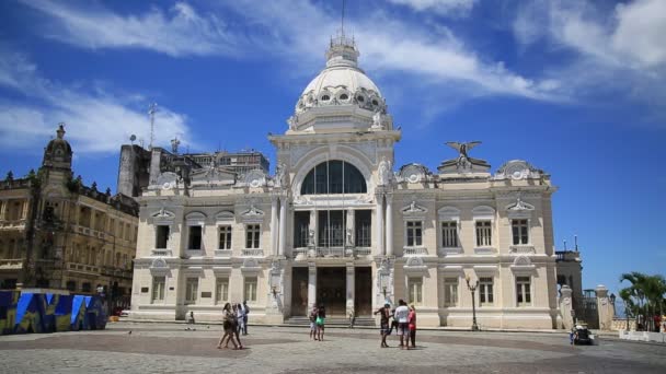 Salvador Bahia Brazil February 2021 View Rio Branco Palace City — Stock Video