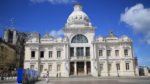 Salvador Bahia Brasil Fevereiro 2021 Vista Palácio Rio Branco Cidade — Vídeo de Stock