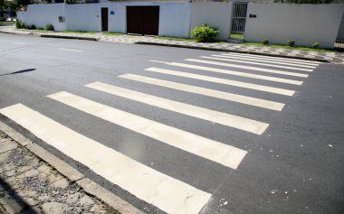 salvador, bahia, brazil - january 21, 2021: pedestrian passion on the street in the Pituba neighborhood in the city of Salvador.