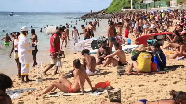 Salvador Bahia Brazil Februari 2021 Mensen Worden Gezien Tijdens Een — Stockvideo