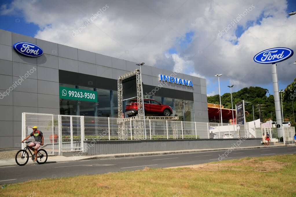 Salvador, bahia, brazil - february 23, 2021: Ford dealership in the city of Salvador.