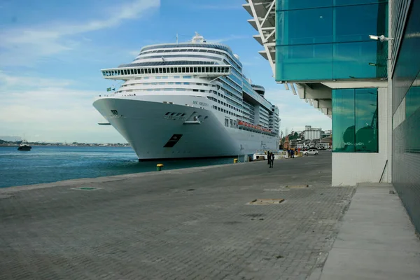 Salvador Bahia Brazil December 2014 Cruise Ship Company Msc Preziosa — Stock Photo, Image