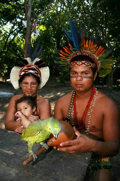 Porto Seguro Bahia Brésil Août 2008 Des Indiens Ethine Pataxo — Photo