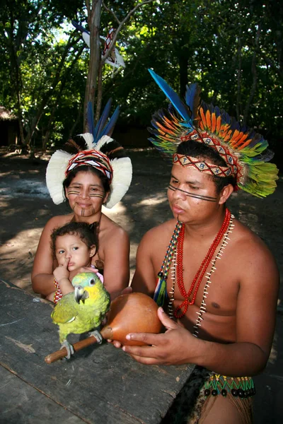 Porto Seguro Bahia Brésil Août 2008 Des Indiens Ethine Pataxo — Photo