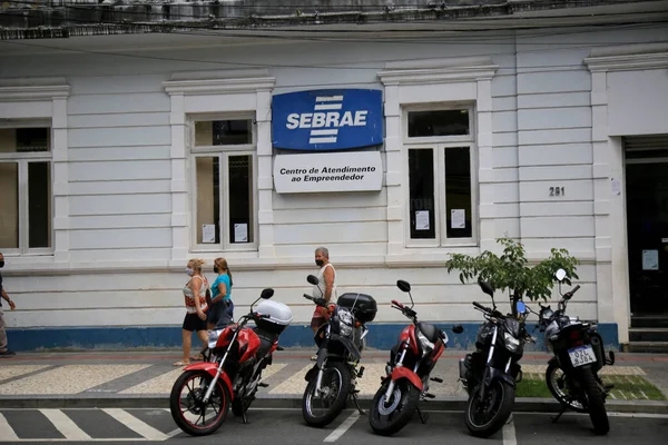 Salvador Bahia Brasil Fevereiro 2021 Fachada Uma Agência Sebrae Cidade — Fotografia de Stock