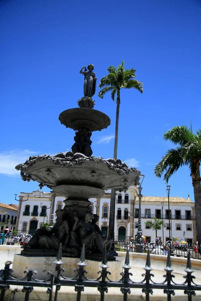 Salvador Bahia Braziliaans Februari 2021 Sculptuur Aan Terreiro Jesus Vierkante — Stockfoto