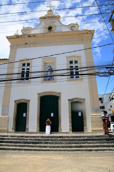 Salvador Bahia Brasil Fevereiro 2021 Fachada Igreja Nossa Senhora Conceicao — Fotografia de Stock