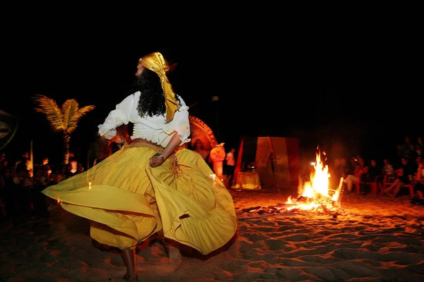 Porto Seguro Bahia Brazil June 2007 Woman Gypsy Clothes Seen — Stock Photo, Image