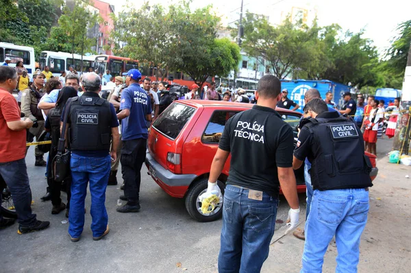 Salvador Bahia Brazílie Října 2015 Agenti Policejní Stanice Vražd Experti — Stock fotografie