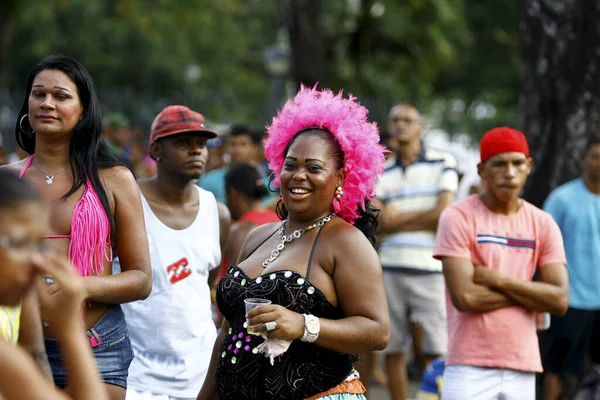 Salvador Bahia Brasil Septiembre 2014 Una Persona Disfrazada Durante Desfile — Foto de Stock