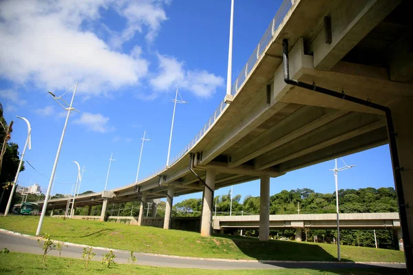 Salvador Bahia Brazílie Května 2021 Viadukt Pro Propojení Transportního Systému — Stock fotografie