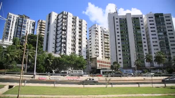 Salvador Bahia Brasil Maio 2021 Vista Edifícios Condomínio Residencial Cidade — Vídeo de Stock