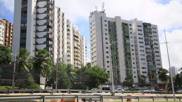 Salvador Bahia Brasilien Mai 2021 Blick Auf Gebäude Einer Wohnanlage — Stockvideo
