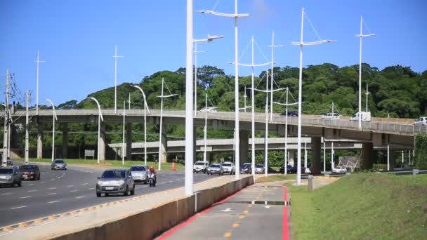 Salvador Bahia Brazil Maj 2021 Viadukt För Sammankoppling Brt Transportsystemet — Stockvideo