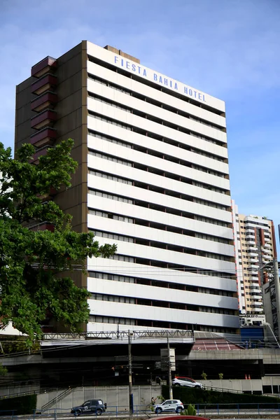 Salvador Bahia Brazil Июня 2021 Фасад Отеля Fiesta Районе Itaigara — стоковое фото