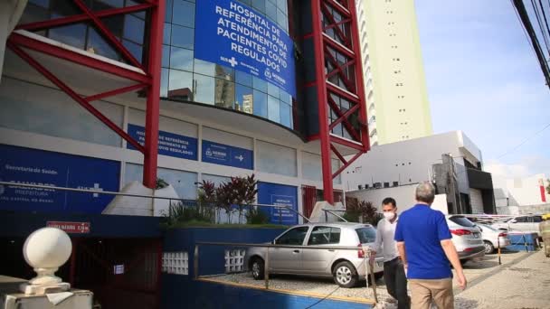 Salvador Bahia Brasilien Juni 2021 Notfallkrankenhaus Gegen Das Corona Virus — Stockvideo