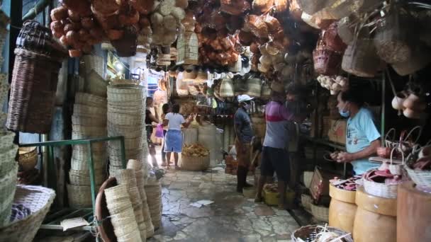 Salvador Bahia Brasilien Juni 2021 Menschen Beim Einkaufen Auf Der — Stockvideo