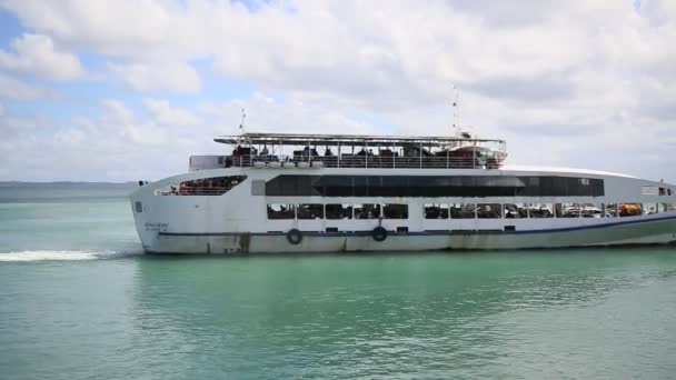 Salvador Bahia Brazil June 2021 Ferry Boat Zumbi Dos Palmares — Stock Video