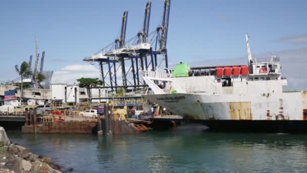 Salvador Bahia Brasil Junio 2021 Ferry Boat Zumbi Dos Palmares — Vídeos de Stock