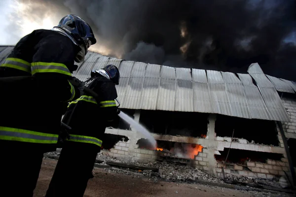 Salvador Bahia Brazil Mei 2019 Leden Van Brandweer Zijn Zien — Stockfoto