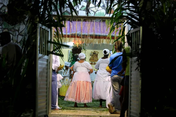 Simoes Filho Bahia Barazil February 2016 Integrants Candomble Religion Seen — Stock fotografie