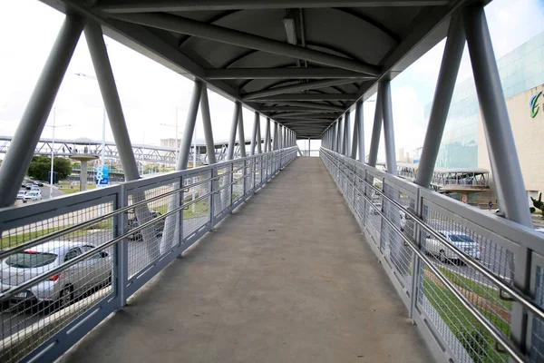 Salvador Bahia Brazil July 2021 Pedestrian Walkway Seen Iguatemi Region — Stock Photo, Image