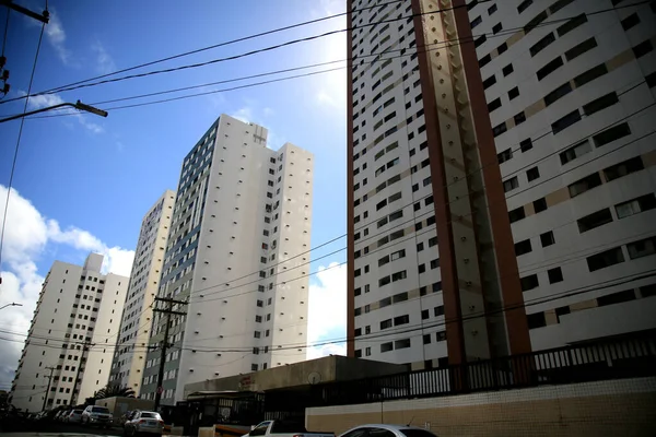 Salvador Bahia Brasil Julho 2021 Fachada Edifício Residencial Distrito Stiep — Fotografia de Stock