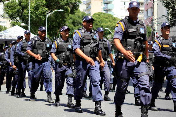 Salvador Bahia Brasil Septiembre 2014 Miembros Guardia Municipal Son Vistos —  Fotos de Stock