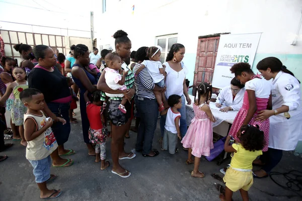 Salvador Bahia Brazil 2017 Október Dentitát Gyermekfogzási Vizsgálatnak Vetik Alá — Stock Fotó