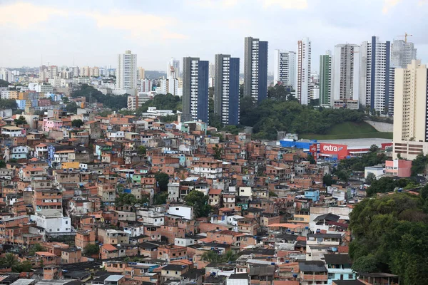 2016 Salvador Bahia Brazil Aughantas29 2016 Aerial View Observation Favela — 스톡 사진