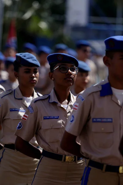 Salvador Bahia Brasilien Juli 2019 Studenten Des College Military Police — Stockfoto