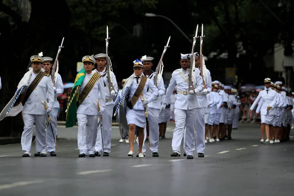 Lsalvador Bahia Brazil Szeptember 2014 Brazil Haditengerészet Katonai Személyzete Látható — Stock Fotó