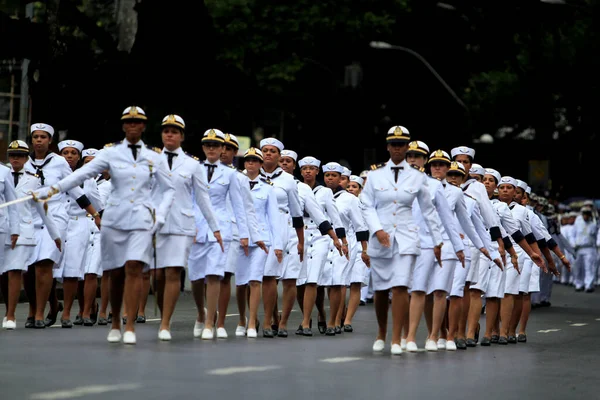 Lsalvador Bahia Brazil Szeptember 2014 Brazil Haditengerészet Katonai Személyzete Látható — Stock Fotó