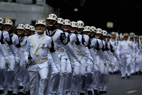 Lsalvador Bahia Brasil Septiembre 2014 Militares Marina Brasil Son Vistos — Foto de Stock