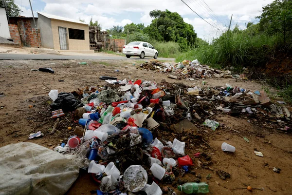 Simoes Filho Bahia Brazil March 2019 Garbage Accumulated Street City — Stock Photo, Image