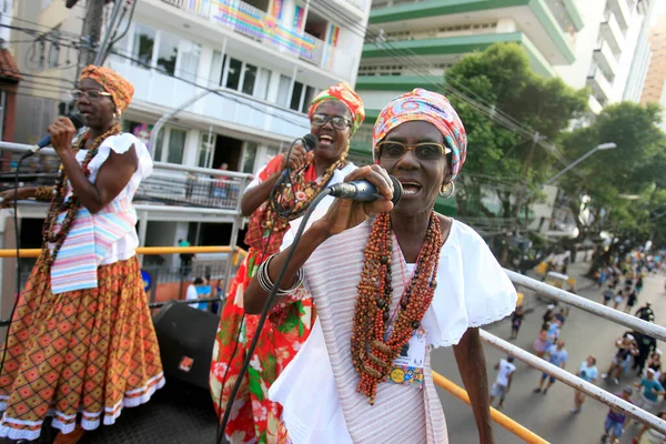 Salvador Bahia Brésil Février 2017 Femmes Groupe Culturel Comme Ganhadeiras — Photo