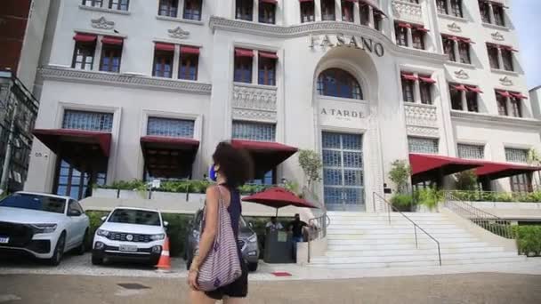 Salvador Bahia Brasile Agosto 2021 Veduta Dell Hotel Fasano Piazza — Video Stock