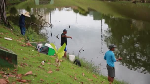 Salvador Bahia Brasil Agosto 2021 Los Pescadores Son Vistos Las — Vídeo de stock