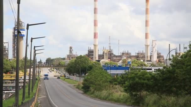 Camacari Bahia Brazil Augusti 2021 Industrisyn Och Tillverkning Industrinavet Staden — Stockvideo