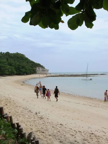 Porto Seguro Bahia Brazylijski Styczeń 2010 Widok Plażę Espelho Południowym — Zdjęcie stockowe