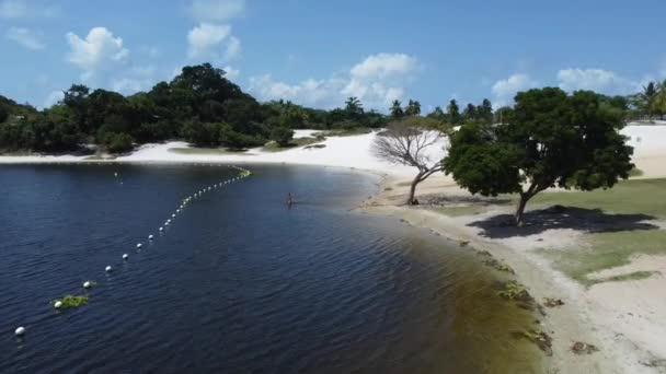 Salvador Bahia Brazílie Září 2021 Letecký Pohled Lagoa Abaete Sousedství — Stock video