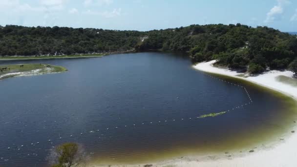 Salvador Bahia Brazílie Září 2021 Letecký Pohled Lagoa Abaete Sousedství — Stock video